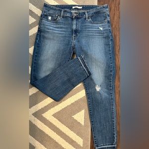 LEVI’S WOMENS 711 SKINNY ANKLE JEANS MAUI INDIGO